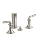 KOHLER K-412-4 Devonshire Vertical spray bidet faucet with lever handles