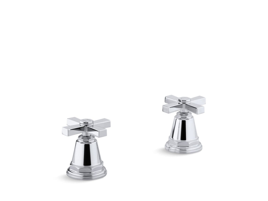 KOHLER K-T13141-3A Pinstripe Pure Deck-mount bath faucet handle trim with Cross design