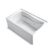 KOHLER K-1239-RAW Mariposa 60" x 36" alcove whirlpool bath Bask heated surface, right drain