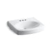 KOHLER K-2028-4 Pinoir 22" oval wall-mount bathroom sink