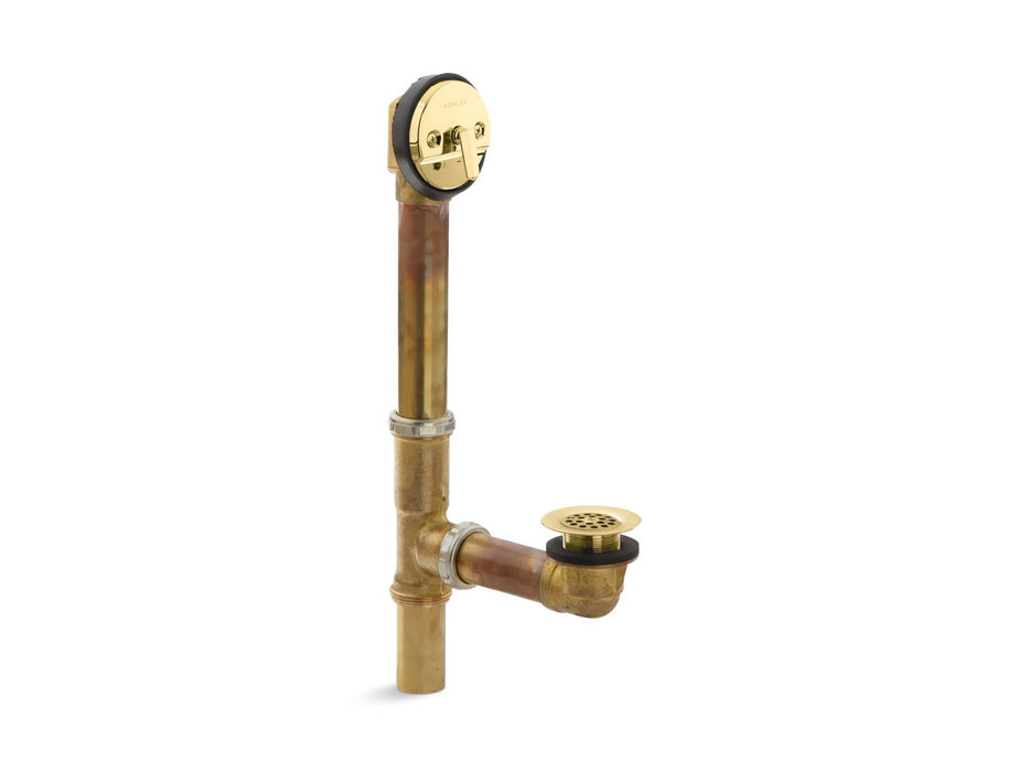 KOHLER K-11660 Swiftflo 1-1/2" adjustable drain, 17-gauge brass, for 14" to 16" baths