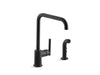 KOHLER K-7508 Purist Single-handle kitchen sink faucet with side sprayer