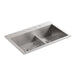 KOHLER K-3839-3 Vault Smart Divide 33" top-/undermount double-bowl kitchen sink