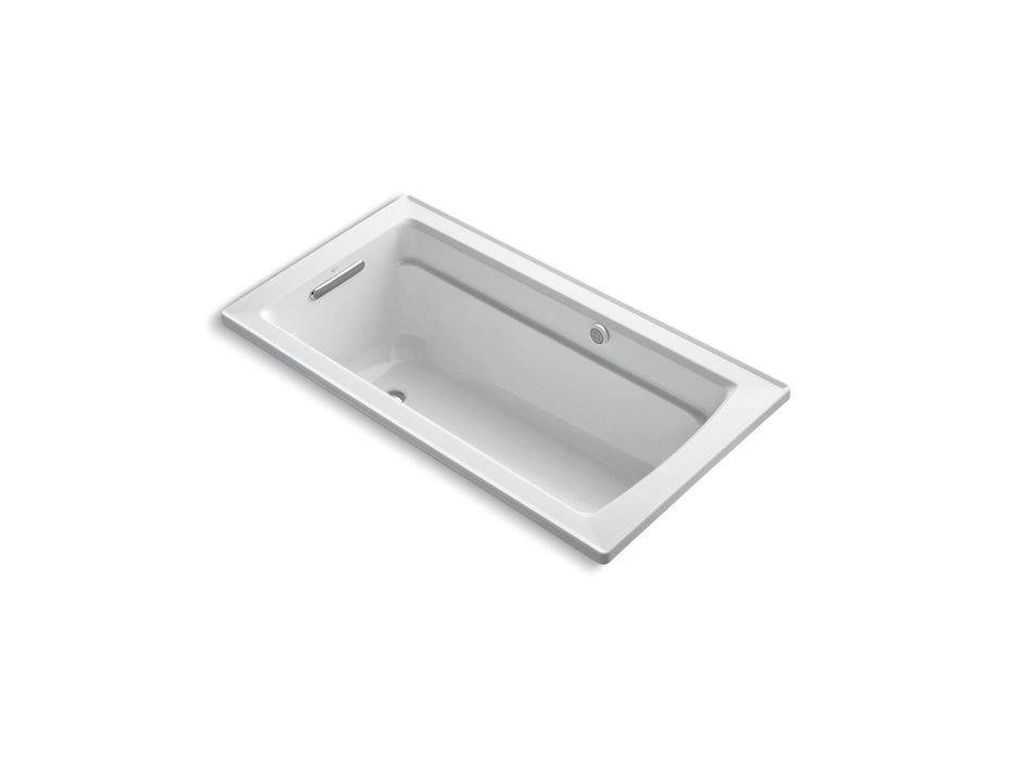 KOHLER K-1122-GHW Archer 60" x 32" drop-in Heated BubbleMassage air bath with Bask heated surface