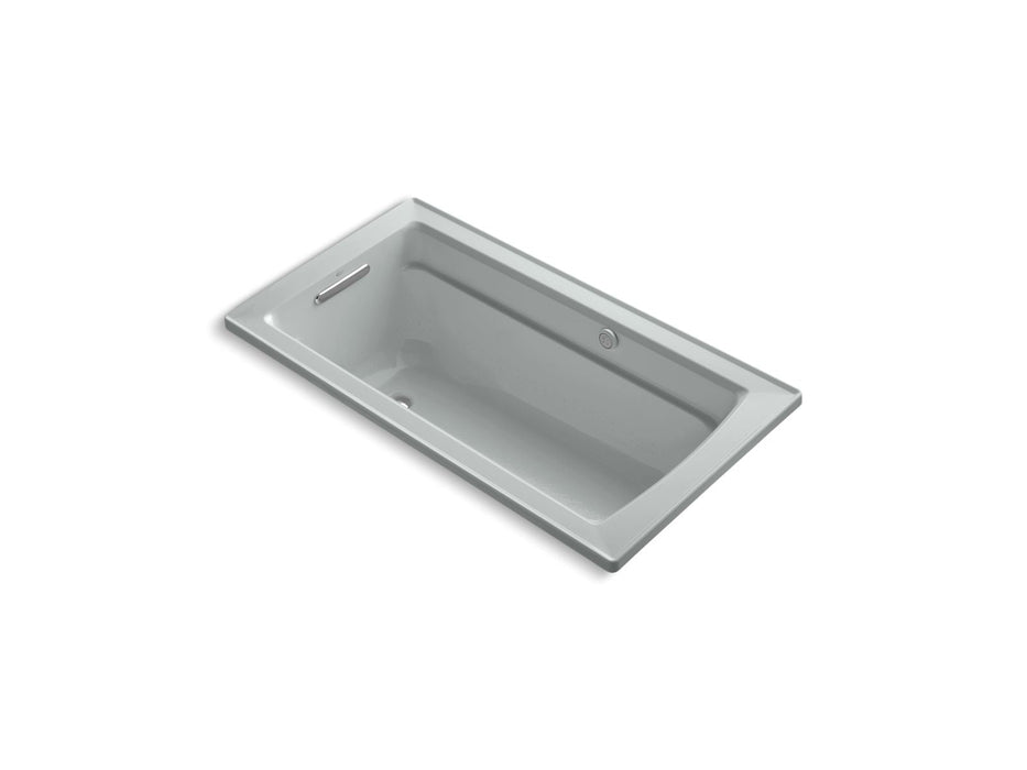 KOHLER K-1122-GHW Archer 60" x 32" drop-in Heated BubbleMassage air bath with Bask heated surface