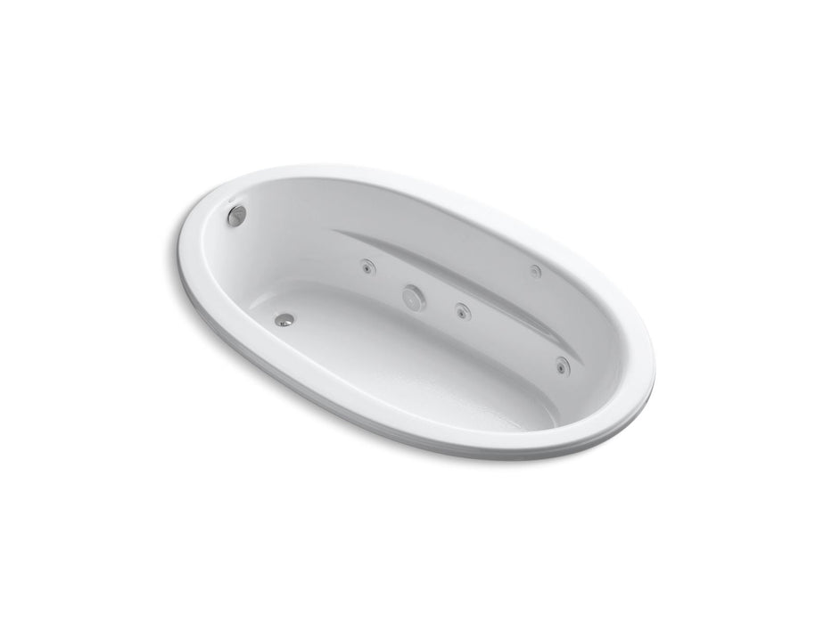 KOHLER K-1164-W1 Sunward 72" x 42" drop-in whirlpool bath with Bask heated surface