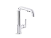 KOHLER K-7505 Purist Pull-out kitchen sink faucet with three-function sprayhead