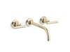 KOHLER K-T14414-4 Purist Wall-mount bathroom sink faucet trim with Lever handles, 1.2 gpm
