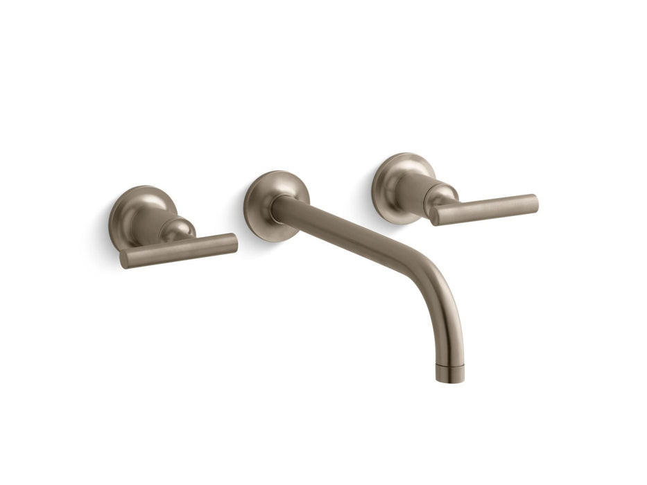 KOHLER K-T14414-4 Purist Wall-mount bathroom sink faucet trim with Lever handles, 1.2 gpm