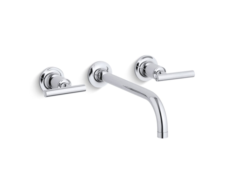 KOHLER K-T14414-4 Purist Wall-mount bathroom sink faucet trim with Lever handles, 1.2 gpm
