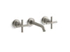 KOHLER K-T14413-3 Purist Wall-mount bathroom sink faucet trim with Cross handles, 1.2 gpm