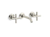 KOHLER K-T14413-3 Purist Wall-mount bathroom sink faucet trim with Cross handles, 1.2 gpm