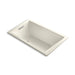 KOHLER K-1849-GHW Underscore 60" x 36" drop-in Heated BubbleMassage air bath with Bask heated surface