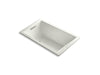 KOHLER K-1849-GH Underscore 60" x 36" drop-in Heated BubbleMassage air bath
