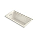 KOHLER K-1167-GHLW Underscore 60" x 30" alcove Heated BubbleMassage air bath with Bask, left drain