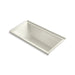 KOHLER K-1167-JRH Underscore 60" x 30" drop-in/alcove heated whirlpool bath, right drain