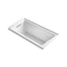 KOHLER K-1167-JLH Underscore 60" x 30" drop-in/alcove heated whirlpool bath, left drain