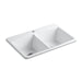 KOHLER K-5846-1 Brookfield 33" top-mount double-bowl kitchen sink