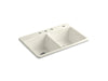 KOHLER K-5846-4 Brookfield 33" top-mount double-bowl kitchen sink
