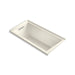 KOHLER K-1121-LW Underscore 60" x 30" alcove bath with Bask heated surface, left drain