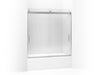 KOHLER K-706000-L Levity 62" H sliding bath door with 1/4"-thick glass