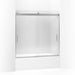 KOHLER K-706002-L Levity Sliding bath door, 59-3/4" H x 56-5/8 - 59-5/8" W, with 1/4" thick Crystal Clear glass