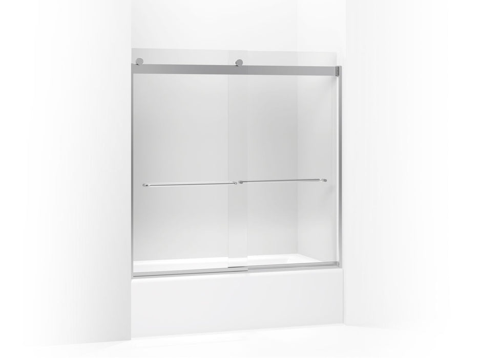 KOHLER K-706006-L Levity Sliding bath door, 59-3/4" H x 56-5/8 - 59-5/8" W, with 1/4" thick Crystal Clear glass