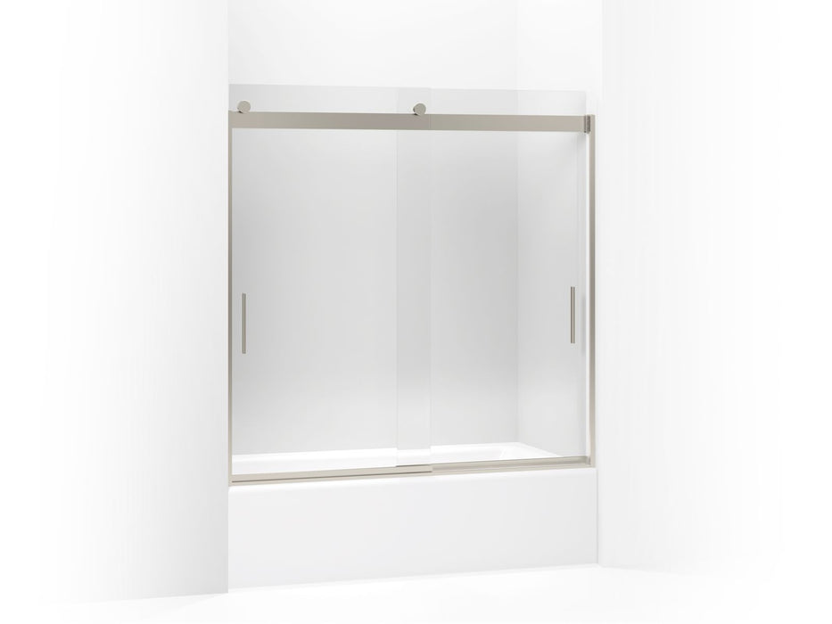 KOHLER K-706002-L Levity Sliding bath door, 59-3/4" H x 56-5/8 - 59-5/8" W, with 1/4" thick Crystal Clear glass