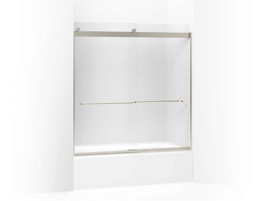 KOHLER K-706004-D3 Levity Sliding bath door, 62" H x 56-5/8 - 59-5/8" W, with 1/4" thick Frosted glass