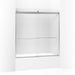 KOHLER K-706004-D3 Levity Sliding bath door, 62" H x 56-5/8 - 59-5/8" W, with 1/4" thick Frosted glass
