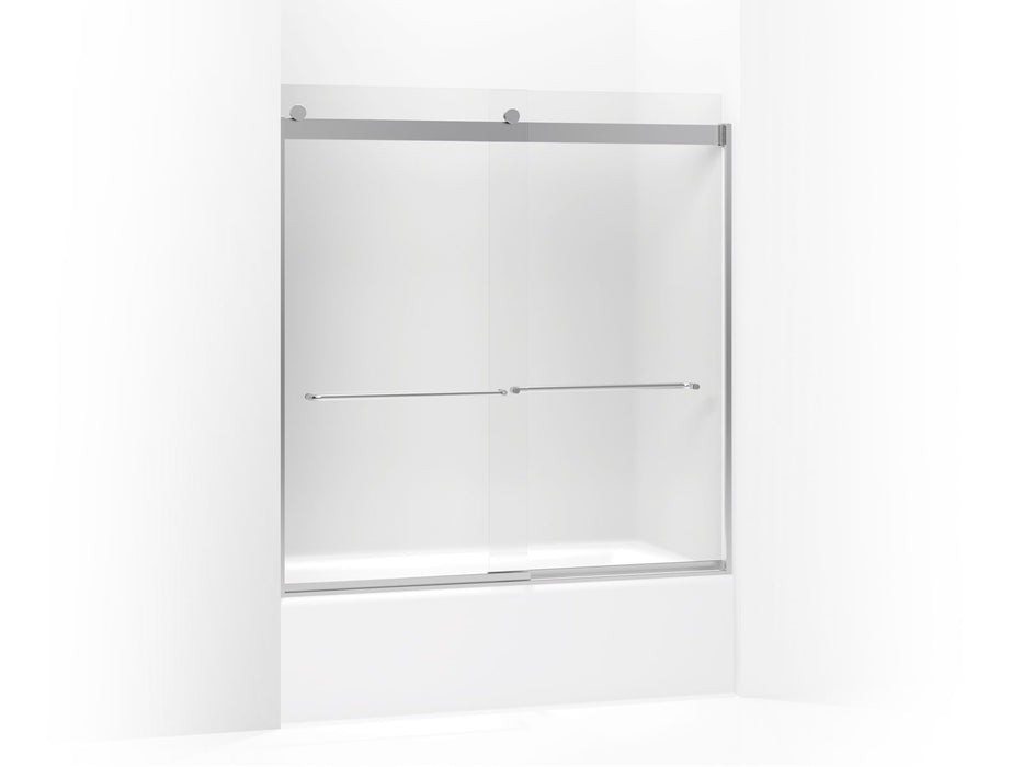 KOHLER K-706004-D3 Levity Sliding bath door, 62" H x 56-5/8 - 59-5/8" W, with 1/4" thick Frosted glass