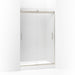 KOHLER K-706008-D3 Levity Sliding shower door, 74" H x 43-5/8 - 47-5/8" W, with 1/4" thick Frosted glass