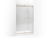 KOHLER K-706014-L Levity Sliding shower door, 74" H x 44-5/8 - 47-5/8" W, with 1/4" thick Crystal Clear glass