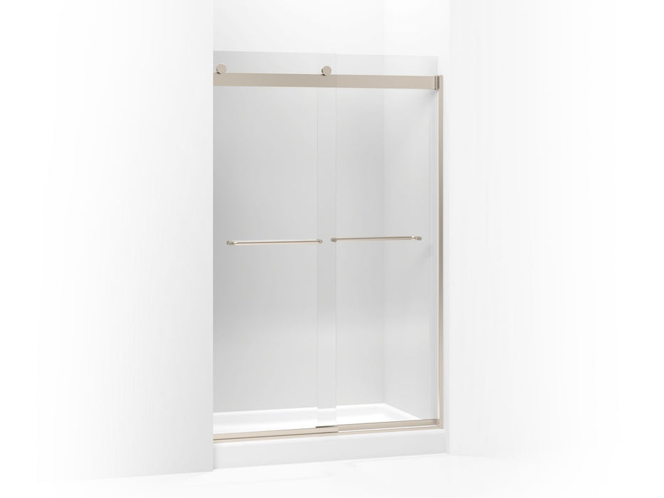 KOHLER K-706014-L Levity Sliding shower door, 74" H x 44-5/8 - 47-5/8" W, with 1/4" thick Crystal Clear glass
