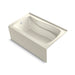 KOHLER K-1239-GHLA Mariposa 60" x 36" alcove Heated BubbleMassage air bath, left drain