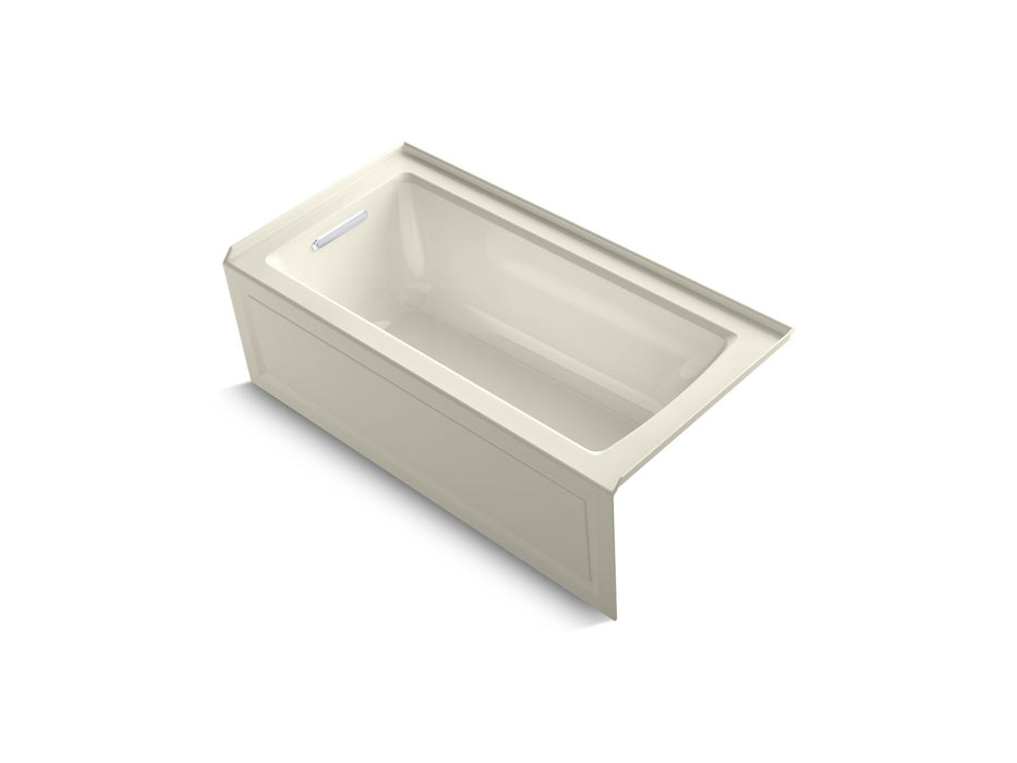 KOHLER K-1946-LAW Archer 60" x 30" alcove bath with Bask heated surface, alcove left drain
