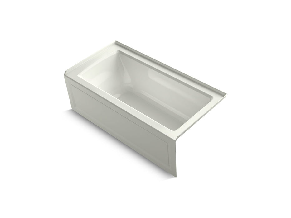 KOHLER K-1946-RAW Archer 60" x 30" alcove bath with Bask heated surface, right drain