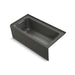 KOHLER K-1947-HLA Archer 60" x 30" alcove heated whirlpool bath, left drain