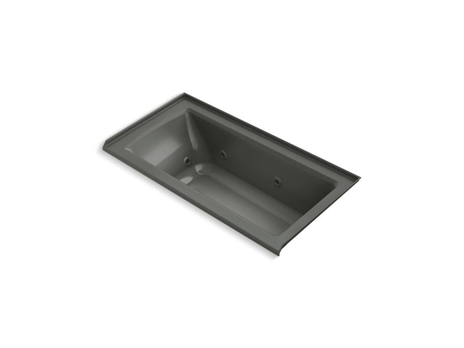KOHLER K-1947-RH Archer 60" x 30" alcove heated whirlpool bath, right drain
