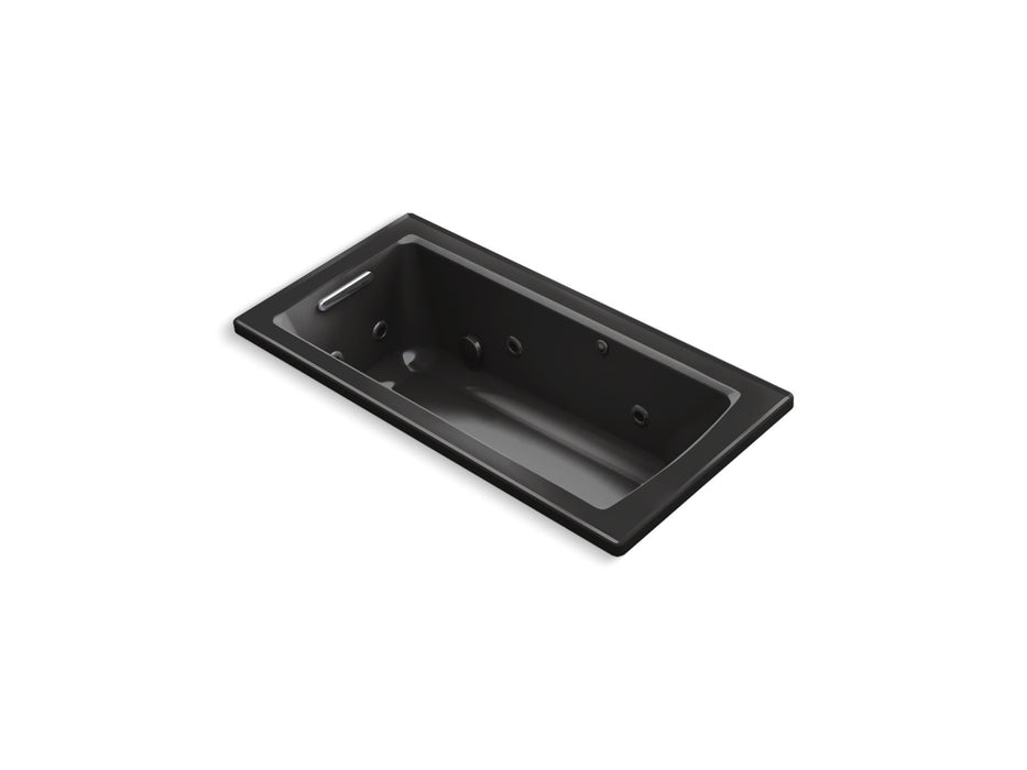 KOHLER K-1947-H Archer 60" x 30" drop-in whirlpool bath with heat and ComForte Depth design