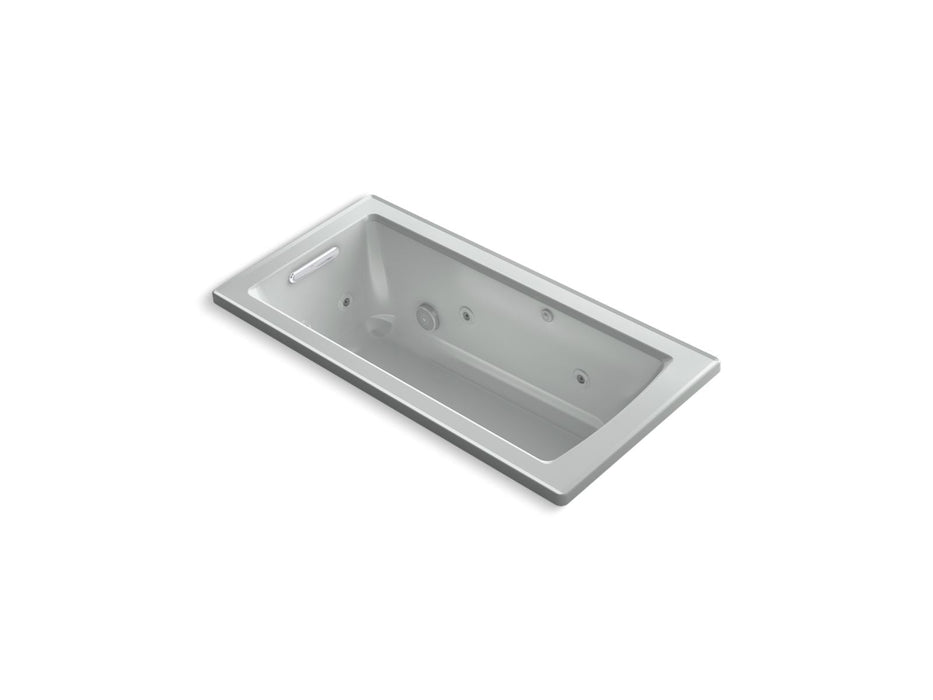 KOHLER K-1947-H Archer 60" x 30" drop-in whirlpool bath with heat and ComForte Depth design
