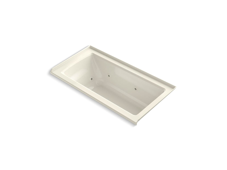 KOHLER K-1947-RH Archer 60" x 30" alcove heated whirlpool bath, right drain