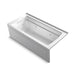 KOHLER K-1949-LAW Archer 66" x 32" alcove whirlpool bath with Bask heated surface, left drain