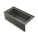 KOHLER K-1949-LAW Archer 66" x 32" alcove whirlpool bath with Bask heated surface, left drain