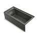 KOHLER K-1949-RAW Archer 66" x 32" alcove whirlpool bath with Bask heated surface, right drain