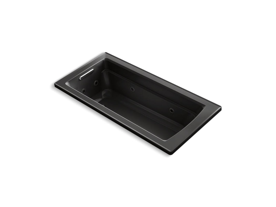 KOHLER K-1949-H Archer 66" x 32" drop-in heated whirlpool bath