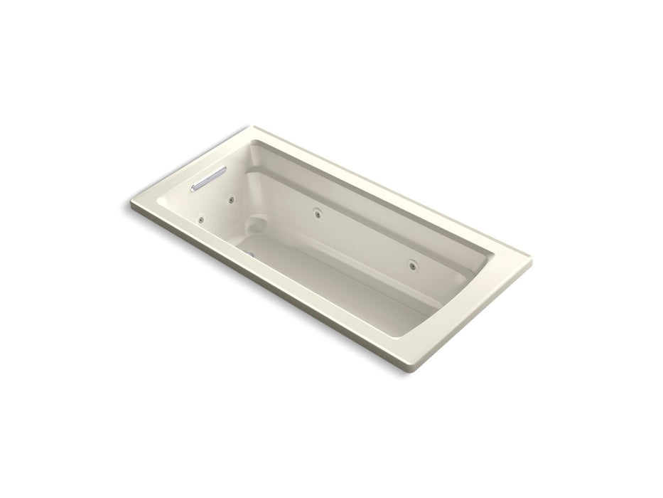 KOHLER K-1949-H Archer 66" x 32" drop-in heated whirlpool bath