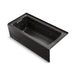 KOHLER K-1949-LAW Archer 66" x 32" alcove whirlpool bath with Bask heated surface, left drain