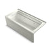 KOHLER K-1949-LAW Archer 66" x 32" alcove whirlpool bath with Bask heated surface, left drain