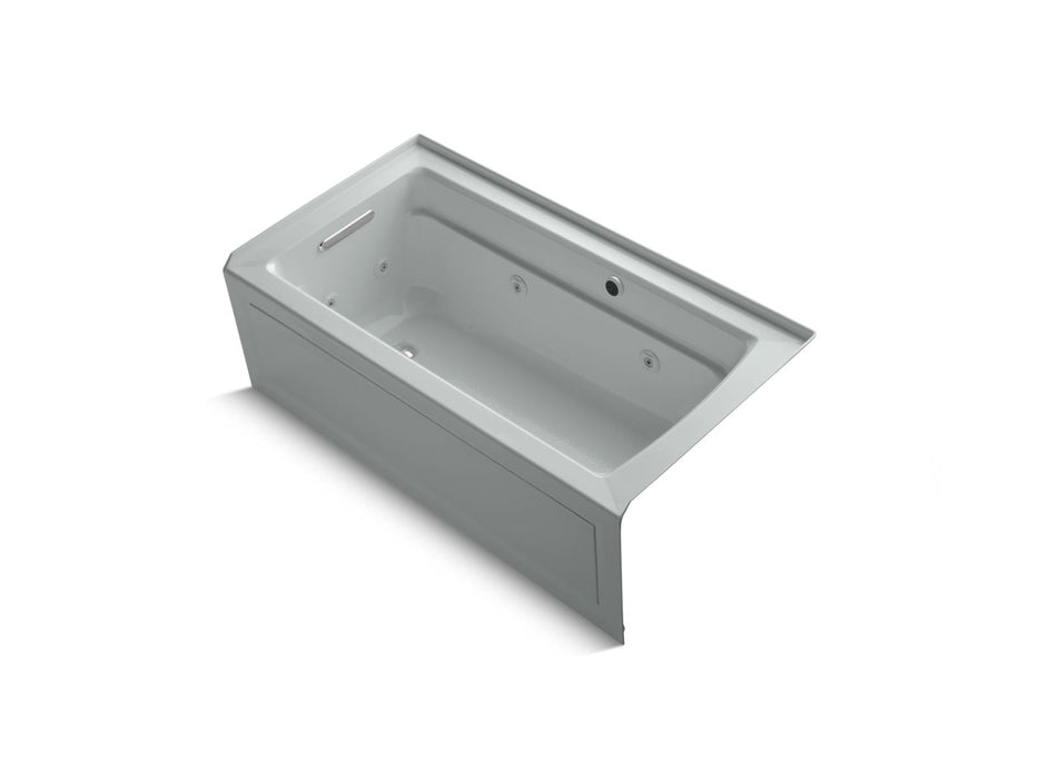 KOHLER K-1122-LAW Archer 60" x 32" alcove whirlpool bath with Bask heated surface, alcove left drain